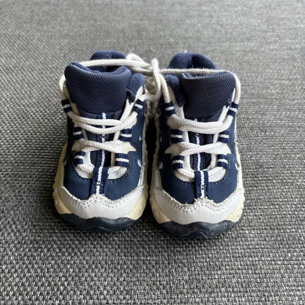 Vintage 1998 Nike Air Windtrailia Baby Toddler Shoes 2C Navy White 850104-141